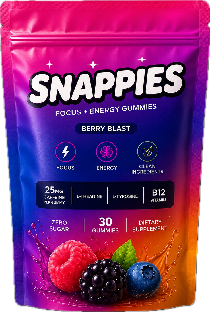 Snappies Focus + Energy Gummies — Berry Blast
